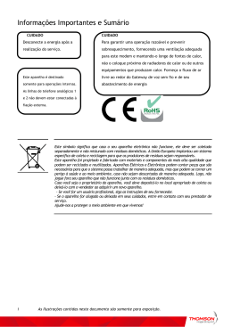 Informa&ccedil;&otilde;es Importantes e Sum&aacute;rio