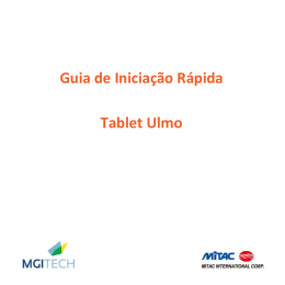 Guia de Inicia&ccedil;&atilde;o R&aacute;pida Tablet Ulmo