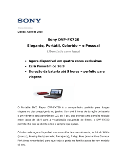Sony DVP-FX720 Elegante, Portátil, Colorido – e Pessoal