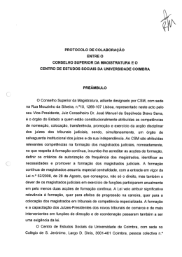 Protocolo - Centro de Estudos Sociais