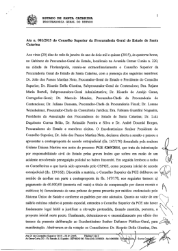 Ata n. 001/2015 do Conselho Superior da Procuradoria Geral do