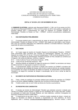 Edital N.&ordm; 001/2014 - Sefa - Governo do Estado do Par&aacute;
