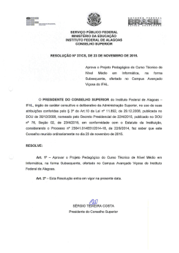 RES Nº 37-CS-2015-Aprova o PPC Técnico Médio em Informática