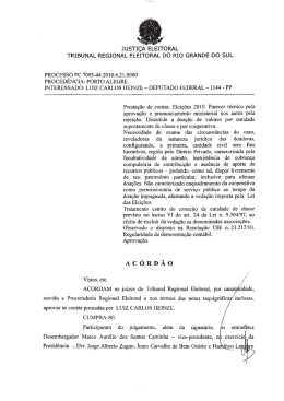 PC 709544 - Tribunal Regional Eleitoral do Rio Grande do Sul