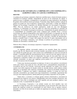 pr&aacute;ticas de governan&ccedil;a corporativa em cooperativa agropecu&aacute;ria