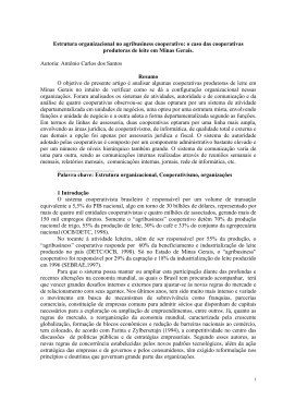 estrutura organizacional no agribusiness cooperativo: o
