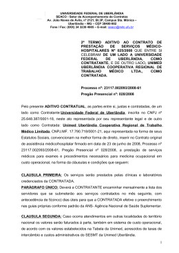 Contrato 025/2008 - UFU/UNIMED - 2 Termo Aditivo