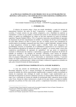 as a&ccedil;&otilde;es das cooperativas de produ&ccedil;&atilde;o e suas contradi&ccedil;&otilde;es no