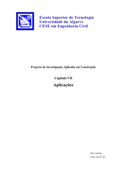 Aplica&ccedil;&otilde;es - Universidade do Algarve