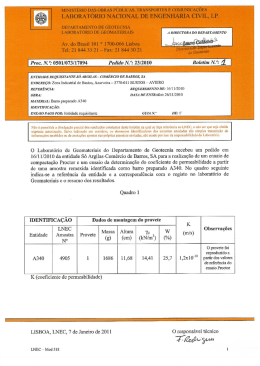 Ensaio de permeabilidade