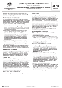 48R - Application for general tourists to visit Australia