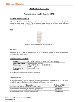INSTRU&Ccedil;&Atilde;O DE USO