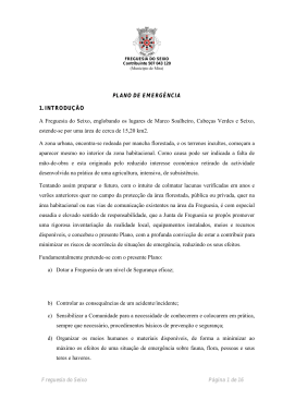 Freguesia do Seixo P&aacute;gina 1 de 16 PLANO DE EMERG&Ecirc;NCIA 1