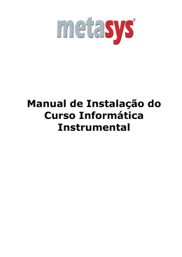 Manual de Instalação do Curso Informática Instrumental