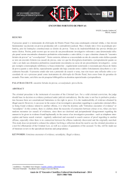 encontro fortuito de provas