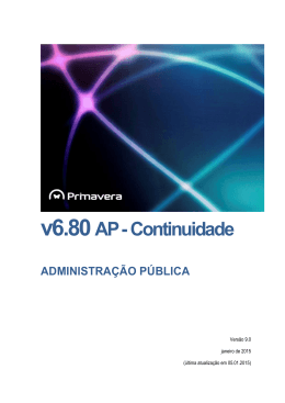 v6.80 AP - Continuidade ADMINISTRA&Ccedil;&Atilde;O