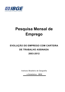 Evolu&ccedil;&atilde;o do emprego com carteira de trabalho assinada