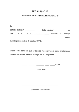 declara&ccedil;&atilde;o de aus&ecirc;ncia de carteira de trabalho - PUC-Rio