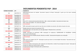 DOCUMENTOS PENDENTES PAP - 2014