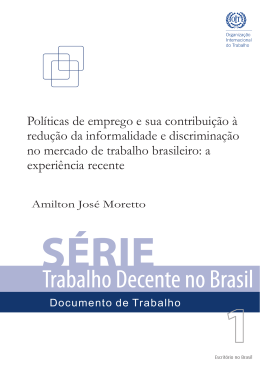 Políticas de emprego - Organização Internacional do Trabalho