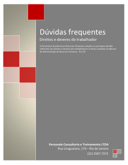 D&uacute;vidas frequentes - Grupo Personale RH