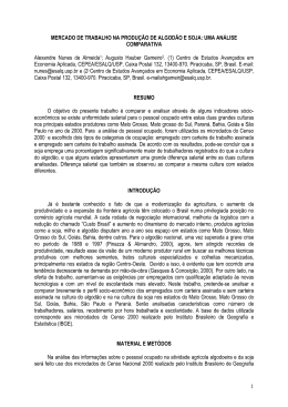 1 MERCADO DE TRABALHO NA PRODUÇÃO