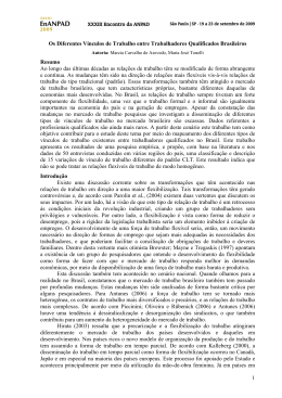 1 Os Diferentes V&iacute;nculos de Trabalho entre Trabalhadores