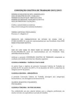 CONVEN&Ccedil;&Atilde;O COLETIVA DE TRABALHO 2015/2015