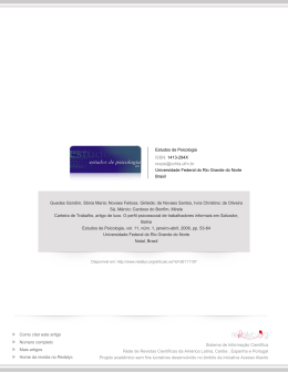 Redalyc.Carteira de Trabalho, artigo de luxo. O perfil psicossocial