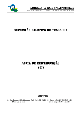 2015-2016 Conven&ccedil;&atilde;o Coletiva de Trabalho - Senge-ro