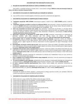 documenta&ccedil;&atilde;o necess&aacute;ria