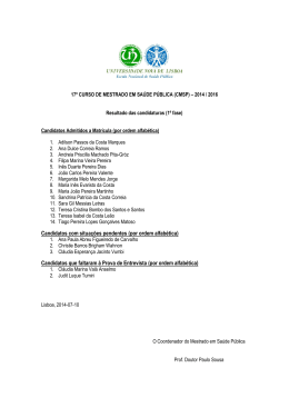 Lista de candidatos admitidos (1ª fase)