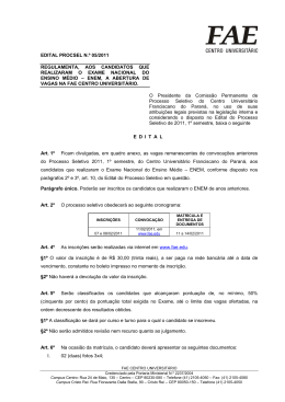 edital procsel n.º 05/2011 regulamenta, aos candidatos que