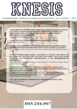 Ed. F&iacute;sica &ndash; 2013 &ndash; Revista Knesis