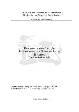 An&aacute;lise de t&eacute;cnicas para gera&ccedil;&atilde;o preocedural de partidas em jogos