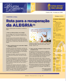 da alegRia(1) - Igreja Batista Itacuru&ccedil;&aacute;