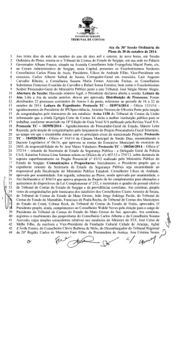 Fa&ccedil;a aqui o - Tribunal de Contas do Estado de Sergipe