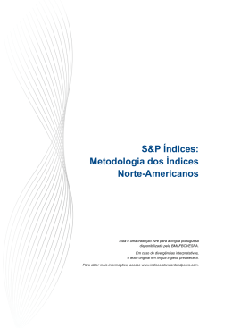 S&P Índices: Metodologia dos Índices Norte