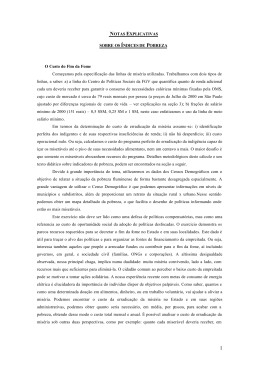 Notas sobre a pobreza - Centro de Políticas Sociais