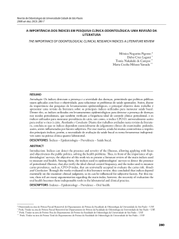 A importância dos índices em pesquisa clínica odontológica