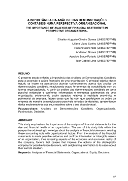a import&acirc;ncia da an&aacute;lise das demonstra&ccedil;&otilde;es cont&aacute;beis