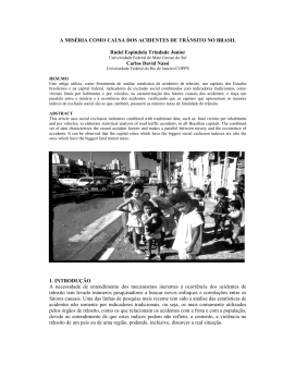 A MIS&Eacute;RIA COMO CAUSA DOS ACIDENTES DE