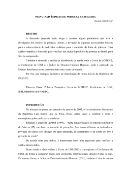 principais índices de pobreza brasileira