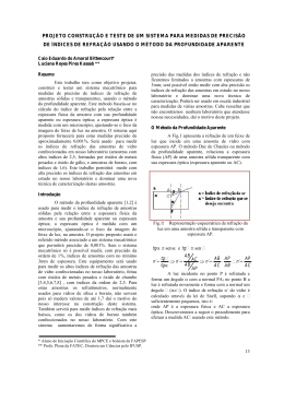 projeto constru&ccedil;&atilde;o e teste de um sistema para medidas de precis&atilde;o