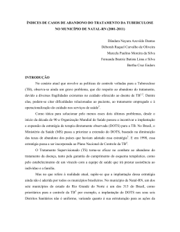 &iacute;ndices de casos de abandono do tratamento da tuberculose no