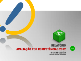 RELATÓRIO AVALIAÇÃO POR COMPETÊNCIAS 2012