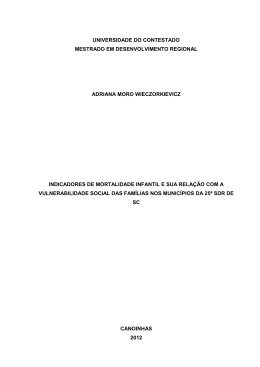 indicadores de mortalidade infantil e sua rela&ccedil;&atilde;o