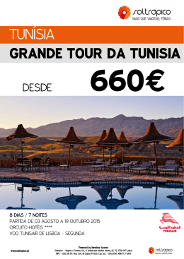 TUN&Iacute;SIA GRANDE TOUR DA TUNISIA