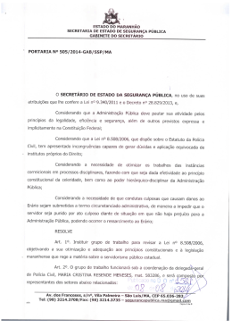 ESTADO DO MARANH&Atilde;O SECRETARIA DE ESTADO