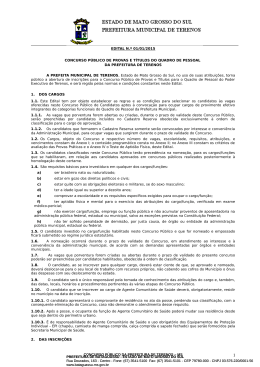 EDITAL N - Terenos/MS